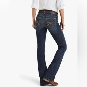 NWT-Ariat Womens R.e.a.l. Mid Rise Amora Boot Cut Jean-10043148-27 Long